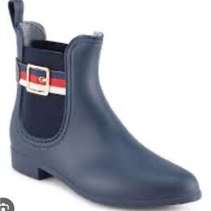 New! Henry Ferrera Couture Clarity 10 Striped Buckle Ankle Boot